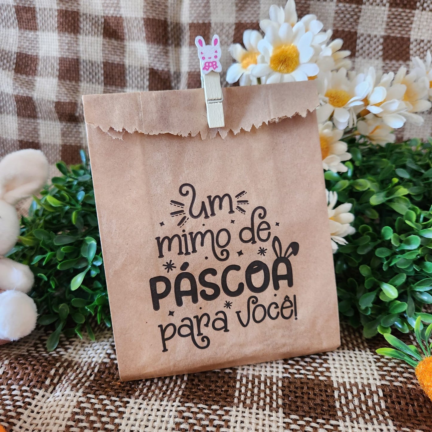 25 Un Saquinhos de papel pardo para lembrancinha de páscoa| Saquinho de papel páscoa|Um mimo de páscoa