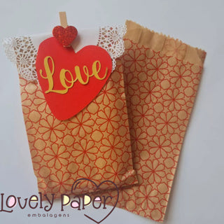 25UN Saquinhos de papel pardo para lembrancinha 10x21cm | Saquinho de papel mimo |Embalagem Mosaico